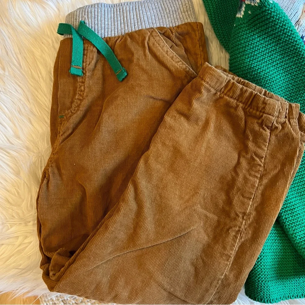 3 Mini Baby Boden Christmas Snowman Sweater Corduroy Pant Snow Bib Pants 3-4Y - Picture 6 of 15